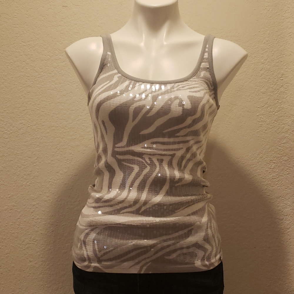Armani Sequined Zebra Tank
